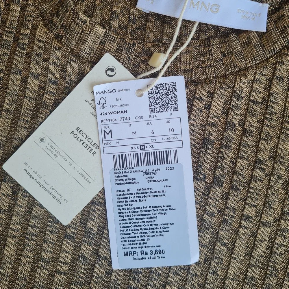 Size- M, Mango GALA-W- Jumper dress- brown - Picture 5 of 6